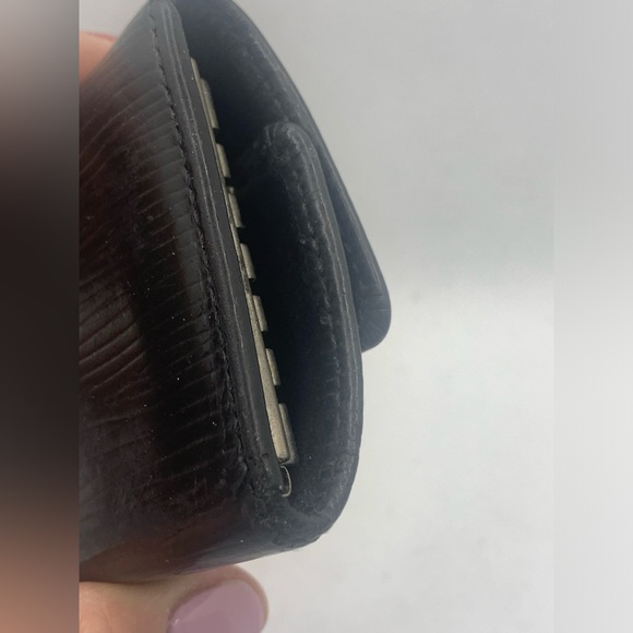 Louis Vuitton Epi Leather Key Card Holder Black 4x3 Authentic - Picture 7 of 8